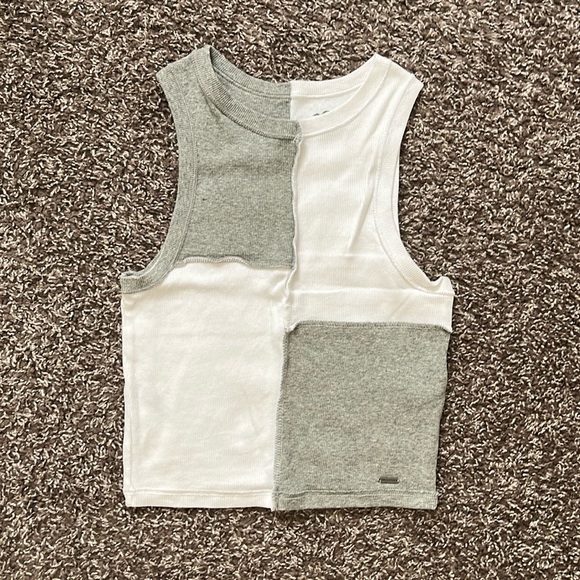 Hollister Tops - LIKE NEW! Cropped patchwork tank top